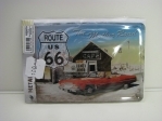  Plechová pohlednice s obálkou Route 66 